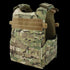 The Condor Gunner Plate Carrier in MultiCam features adjustable shoulder straps, mesh lining, Velcro patches, and multiple webbing rows for accessories, displayed on a white background.