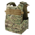 The Condor Gunner Plate Carrier in MultiCam features adjustable shoulder straps, mesh lining, Velcro patches, and multiple webbing rows for accessories, displayed on a white background.