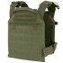 The Condor Sentry Plate Carrier is an olive green tactical vest featuring adjustable straps, front MOLLE webbing, and mesh padding on the sides and back.