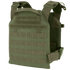 The Condor Sentry Plate Carrier is an olive green tactical vest featuring adjustable straps, front MOLLE webbing, and mesh padding on the sides and back.