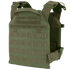 The Condor Sentry Plate Carrier is an olive green tactical vest featuring adjustable straps, front MOLLE webbing, and mesh padding on the sides and back.