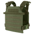 The Condor Sentry Plate Carrier in Olive Drab features adjustable shoulder straps, a front hook-and-loop panel, and horizontal webbing for attachments.