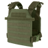 The Condor Sentry Plate Carrier in Olive Drab features adjustable shoulder straps, a front hook-and-loop panel, and horizontal webbing for attachments.