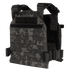 The Condor Sentry Plate Carrier in MultiCam Black features adjustable shoulder straps, webbing for attachments, and secure side buckles.