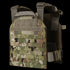 The Condor Sentry Plate Carrier - Scorpion OCP features adjustable straps, front MOLLE webbing, and a side quick-release buckle for tactical use.