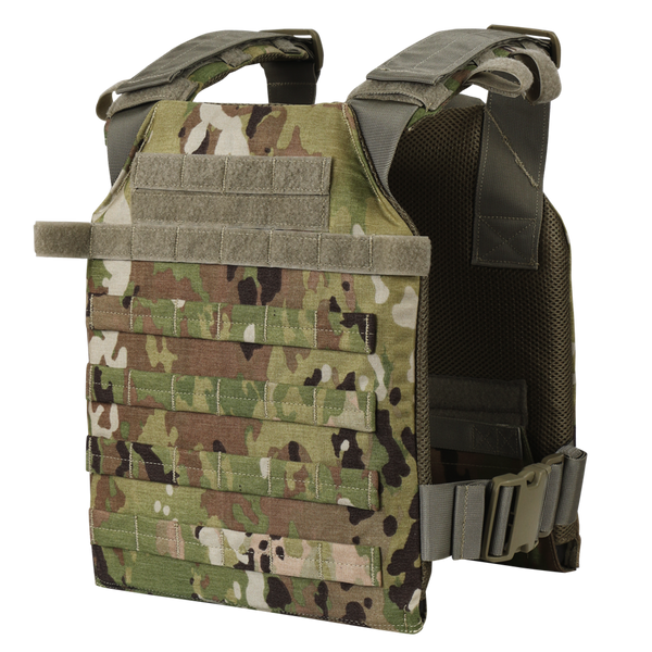 The Condor Sentry Plate Carrier in Scorpion OCP features adjustable shoulder straps and multiple attachment points, displayed on a white background.