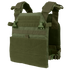 The Condor Vanquish Plate Carrier in Olive Drab features adjustable shoulder straps, MOLLE webbing, and quick-release buckles, shown on a plain background.