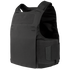 The Condor LCS Vanquish LT Plate Carrier is a black tactical vest with adjustable shoulder and side straps, plus Velcro panels for secure fastening—ideal for military or law enforcement use.