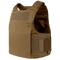 The Condor LCS Vanquish LT Plate Carrier is a tan tactical vest with adjustable shoulder straps and side panels, designed for military use, shown against a plain background.