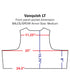 Diagram of a Condor LCS Vanquish LT Plate Carrier front panel pocket for medium armor, with labeled dimensions: 11.25, 25, 15.75, 8, and 24.5—ideal for first responders or law enforcement.