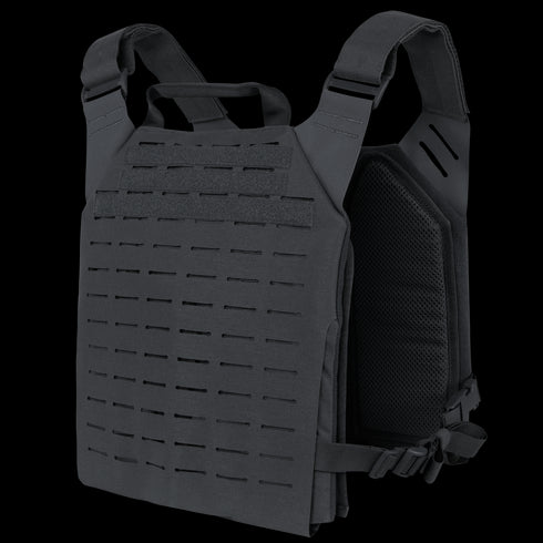 The Condor Elite LCS Vanquish Plate Carrier by Condor features adjustable shoulder and side straps plus laser-cut MOLLE slots, offering law enforcement and first responders reliable protection and versatility.