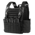 The Condor Elite LCS Vanquish Plate Carrier by Condor is a black tactical vest with adjustable straps and multiple front magazine pouches, designed for military and law enforcement use.