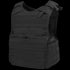The Condor Enforcer Releasable Plate Carrier is a black tactical vest with adjustable shoulder straps and multiple MOLLE webbing rows, designed for military or first responder EDC needs.