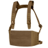 The Condor LCS VAS Harness Kit is a brown tactical chest rig with adjustable shoulder straps, side buckles, MOLLE webbing, and a flat front panel—perfect for law enforcement or EDC use at the range.