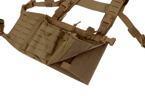 The Condor LCS VAS Harness Kit is a brown tactical chest rig with multiple pouches and adjustable straps, suitable for EDC or first responders, shown laid flat on a white background.