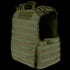 The Condor EXO Plate Carrier Gen II in olive green features MOLLE webbing and adjustable shoulder straps, displayed upright on a plain background.