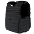 The Condor EXO Plate Carrier Gen II in black features MOLLE webbing, multiple attachment points, adjustable shoulder and side straps for a secure fit, and a 3D mesh liner for comfort—ideal for protective use.
