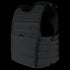 The Condor EXO Plate Carrier Gen II is a black tactical vest with adjustable shoulder straps and multiple MOLLE webbing rows, designed for military use or range protection while carrying essential gear.