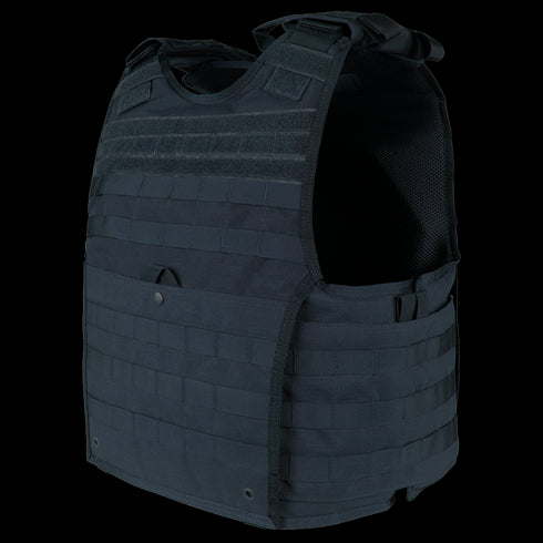 The Condor EXO Plate Carrier Gen II features adjustable shoulder straps and MOLLE webbing, making it ideal for EDC or shooting range use. Shown on a white background.