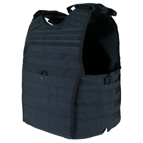 The Condor EXO Plate Carrier Gen II features adjustable shoulder straps and MOLLE webbing, making it ideal for EDC or shooting range use. Shown on a white background.