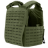 The Condor Vanquish RS Plate Carrier, in olive green, features laser-cut MOLLE slots, reinforced handles, and padded shoulder straps, shown against a white background.