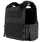 The Condor Vanquish RS Plate Carrier in black features adjustable shoulder straps, MOLLE webbing, side panels, and a front flap, displayed against a plain white background.