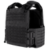 The Condor Vanquish RS Plate Carrier in black features adjustable shoulder straps, MOLLE webbing, side panels, and a front flap, displayed against a plain white background.