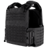 The Condor Vanquish RS Plate Carrier in black features adjustable shoulder straps, MOLLE webbing, side panels, and a front flap, displayed against a plain white background.