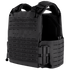The Condor Vanquish RS Plate Carrier in black features adjustable shoulder straps, MOLLE webbing, side panels, and a front flap, displayed against a plain white background.