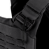 Close-up view of the Condor Vanquish RS Plate Carrier’s black strap, featuring a plastic buckle and attached elastic cord.
