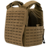 The Condor Vanquish RS Plate Carrier in tan features laser-cut MOLLE webbing, adjustable shoulder straps, and a padded interior, displayed at a three-quarter angle on a white background.