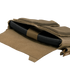 A close-up of the Condor Vanquish RS Plate Carrier shows a brown pocket with a black ballistic plate partially inserted and secured by a horizontal strap.