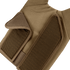 Close-up of the Condor Vanquish RS Plate Carrier in tan, featuring mesh padding and Velcro closure, shown on a white background.
