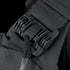 Close-up of the Condor Vanquish RS Plate Carrier’s black plastic buckle fastened on a strap with rugged fabric and cord, designed for military or first responder EDC needs.