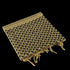A Condor Shemagh in tan & black with a patterned design and tasseled edges is shown folded on a plain background, perfect for use as headwear or protective gear.