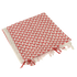 The Condor Shemagh in red & white is a traditional 100% cotton scarf with fringed edges, shown folded on a plain background.