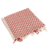 The Condor Shemagh in red & white is a traditional 100% cotton scarf with fringed edges, shown folded on a plain background.