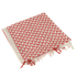 The Condor Shemagh in red & white is a traditional 100% cotton scarf with fringed edges, shown folded on a plain background.