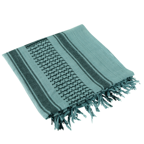 A folded Condor Shemagh in foliage & black with fringed edges, ideal as stylish headwear or an extra protective layer.