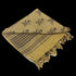 The Condor Shemagh - Pirate is a tan and black patterned scarf with fringe, featuring geometric and animal prints—perfect as an EDC accessory for first responders or shooting range enthusiasts.