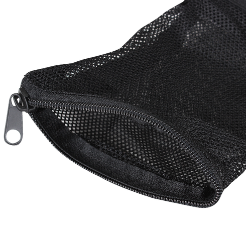 A close-up of the Condor M4/M16 Brass Catcher, partially open, highlights the texture of its black mesh material and the sturdy zipper pull.