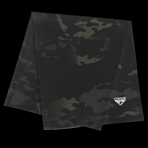 The Condor Multi Wrap in MultiCam Black features a rectangular camouflage design with a white Condor logo in one corner.