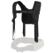 The Condor H-Harness, a black tactical shoulder harness with adjustable straps and buckles, is displayed attached to the top of a white padded belt.