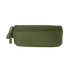Condor Sunglasses Case in olive green features a fabric loop and two zipper pulls, shown against a plain white background.
