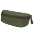 The Condor Sunglasses Case is a closed, rectangular green fabric pouch with a rounded top and a visible zipper pull.