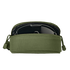 A Condor Sunglasses Case - Scorpion OCP in green sits partially unzipped, revealing a black object inside, set against a plain white background.