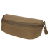The Condor Sunglasses Case is a small, brown, zippered fabric pouch with a rectangular shape and rounded edges, shown on a white background.
