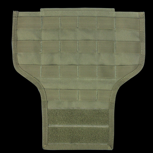 The Condor MCR Bib Integration Kit in Scorpion OCP features reinforced stitching and multiple MOLLE webbing rows for gear attachment, designed for military and law enforcement use.