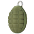 The Condor Grenade Key Chain Pouch in Olive Drab features a compression-molded, grenade-shaped design with a zippered closure and metal keyring, combining tactical style and durability. Shown against a plain background.