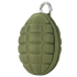 The Condor Grenade Key Chain Pouch in Olive Drab features a compression-molded, grenade-shaped design with a zippered closure and metal keyring, combining tactical style and durability. Shown against a plain background.